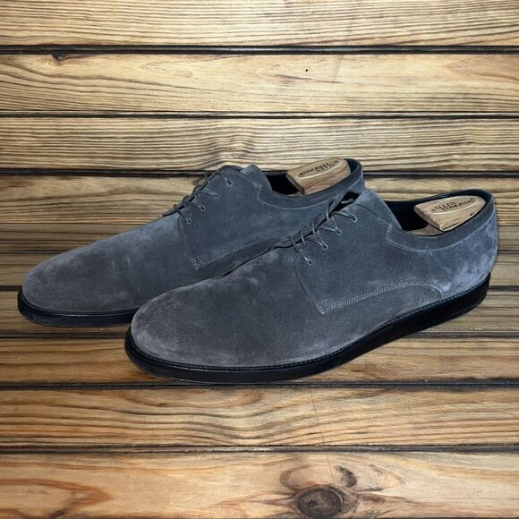 Vince Suede Leather‎ Oxfords Derby Mens Size 13 M Grey Lace Up Made In Italy - Picture 4 of 9